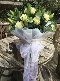 Rose and Lily Hand Tied