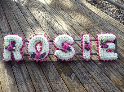 Pretty pink letters