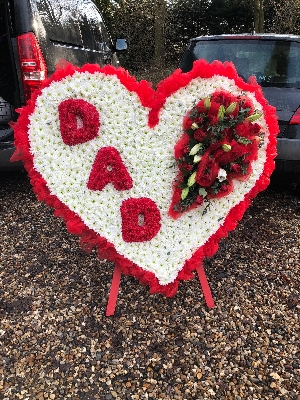 4ft Dad Heart on stand