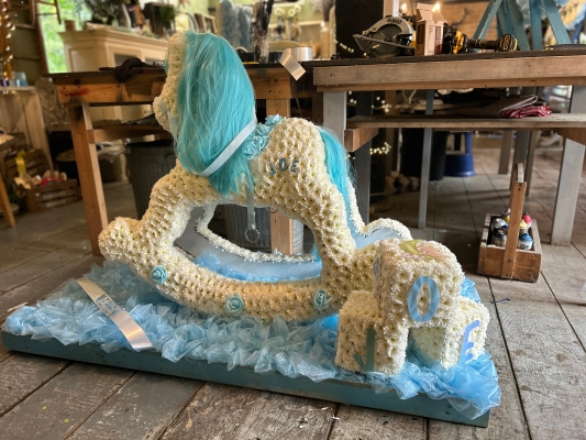 Blue Rocking Horse
