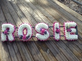 Pretty pink letters