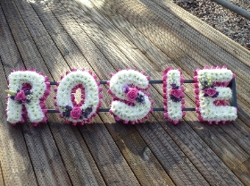 Pretty pink letters