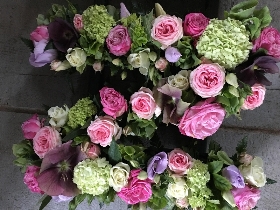 Hydrangea and rose letters