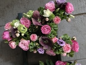 Hydrangea and rose letters