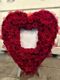 Red Rose Heart Photo frame