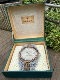 Rolex watch in custom box